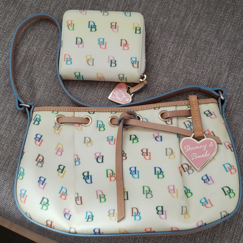 Dooney & Bourke rainbow confetti clutch